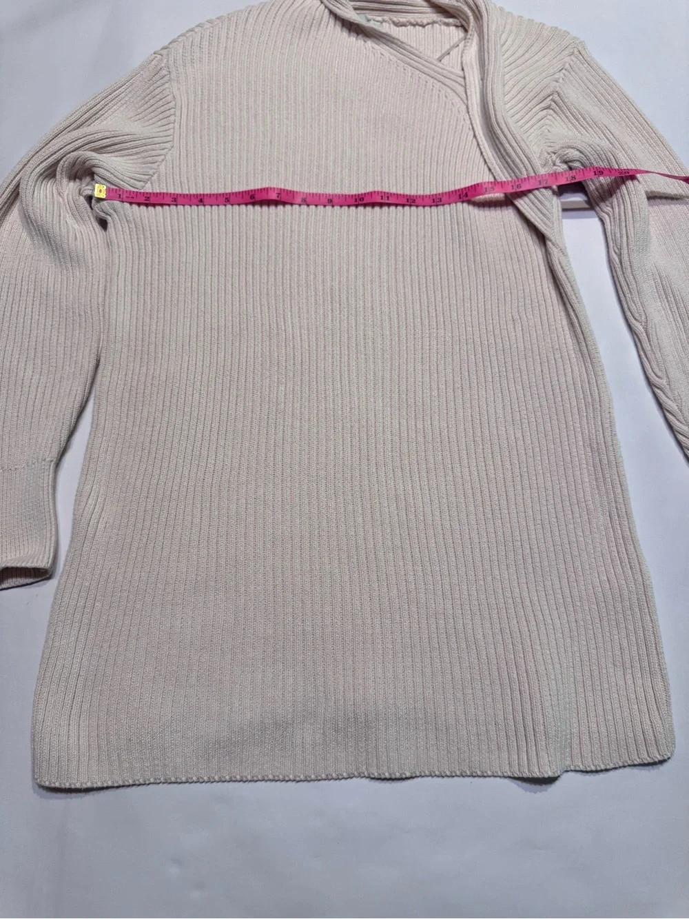 Free People Beach Alba Sweater Dress Tunic Power Sand Cream Ribbed Small - Picture 7 of 7